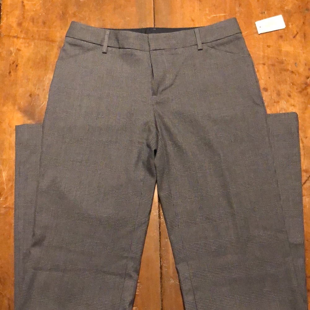 Gap Perfect Trouser, Glen Plaid Twill, size 4L NWT